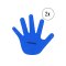 Cawila Marker-System Hand 18,5cm 4er Set Blau - blau