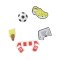 Crocs Soccer 5er Pack Charms Accessoire Mehrfarbig - mehrfarbig