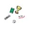 Crocs Soccer Star 5 Pack Accessoire Mehrfarbig - mehrfarbig