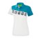 Erima 5-C Poloshirt Damen Weiss Blau - Weiss