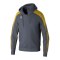 Erima Evo Star Kapuzenjacke Kids Grau Fslategreygelb - grau
