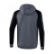 Erima SIX WINGS Kapuzenjacke Grau Schwarz - grau