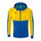 Erima Six Wings Kapuzenjacke Kids Blau Gelb - blau