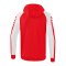 Erima Six Wings Kapuzenjacke Kids Rot Frotweiss - rot