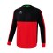 Erima Six Wings Sweatshirt Rot Schwarz - rot
