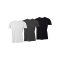 Erima X Eleven T-Shirt 3er Kids Schwarz Grau Weiss - schwarz