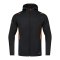 JAKO Challenge Freizeit Kapuzenjacke Orange F506 - schwarz