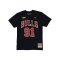 Mitchell and Ness Chicago Bulls Name & Number Dennis Rodman T-Shirt Schwarz - schwarz