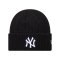 New Era MLB Wide Cuff New York Yankees Beanie Schwarz - schwarz