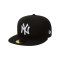 New Era NY Yankees MLB Basic Fitted Cap Schwarz - schwarz