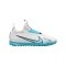 Nike Jr Air Zoom Mercurial Vapor XV Academy TF Blast Kids Weiss Blau Pink F146 - weiss