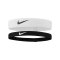 Nike Flex 2er Pack Stirnband Schwarz F036 - schwarz