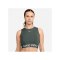 Nike Pro 365 Crop Tanktop Damen Grün F338 - gruen
