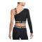 Nike Shine Crop T-Shirt Damen Schwarz F010 - schwarz