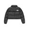 The North Face Nuptse Cropped Jacke Damen Schwarz - schwarz