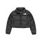 The North Face Nuptse Cropped Jacke Damen Schwarz - schwarz