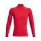 Under Armour Baselayer ColdGear Comp Mock T-Shirt Rot F600 - rot