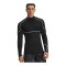 Under Armour Cold Weather Grid Longsleeve Mock T-Shirt Schwarz F001 - schwarz