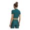 Under Armour HeatGear Crop Mock Damen Grün F338 - gruen