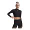 Under Armour HeatGear Crop Mock Damen Schwarz F008 - schwarz