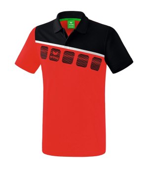 erima-5-c-poloshirt-rot-schwarz-fussball-teamsport-textil-poloshirts-1111902.png