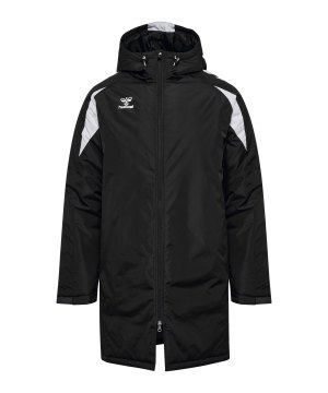 hummel-core-2-0-bench-jacke-schwarz-f2114-230879-teamsport_front.png