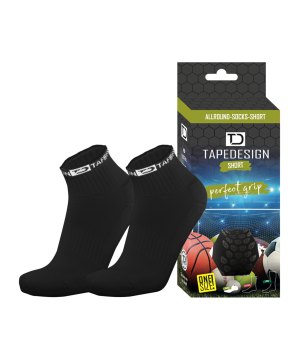 tapedesign-gripsock-short-socken-schwarz-td032-fussballtextilien_front.png